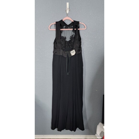 Vintage Dress 12 Med VTG 80s  Maxi Black Tie Prom Event - Picture 11 of 17